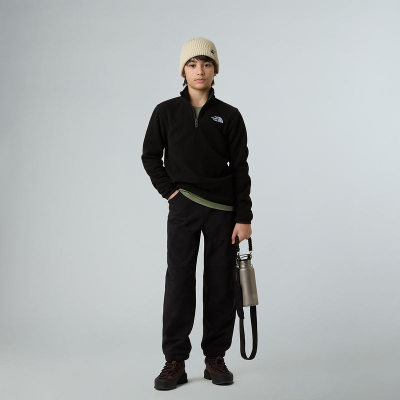 Bluza polarowa dziecięca The North Face Teen Glacier 1/4 Zip black 4