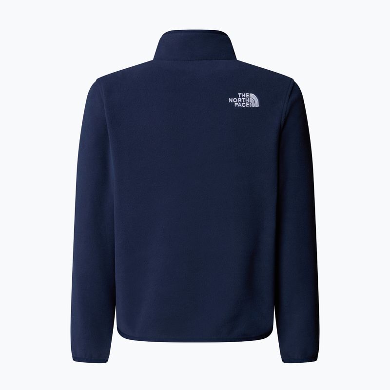 Bluza polarowa dziecięca The North Face Teen Glacier 1/4 Zip summit navy 2