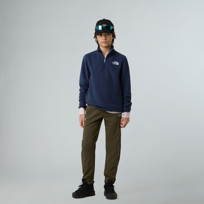 Bluza polarowa dziecięca The North Face Teen Glacier 1/4 Zip summit navy 4