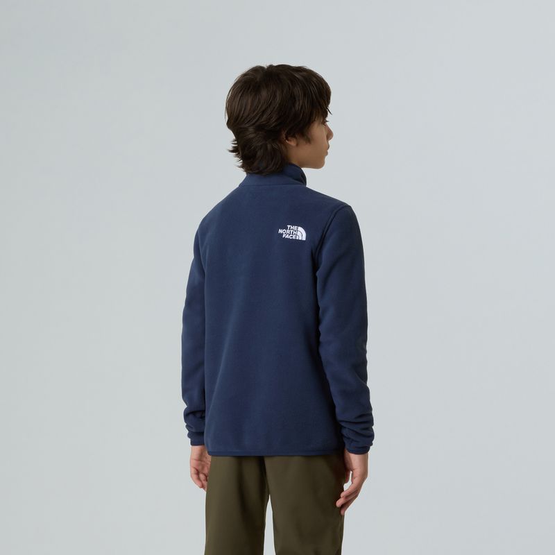 Bluza polarowa dziecięca The North Face Teen Glacier 1/4 Zip summit navy 5