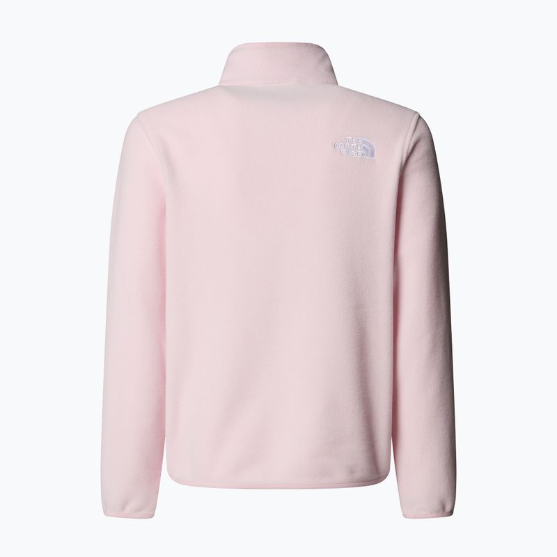 Bluza polarowa dziecięca The North Face Teen Glacier 1/4 Zip pale blossom 2