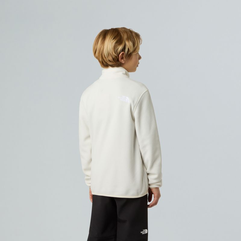 Bluza polarowa dziecięca The North Face Teen Glacier 1/4 Zip wine dune 5