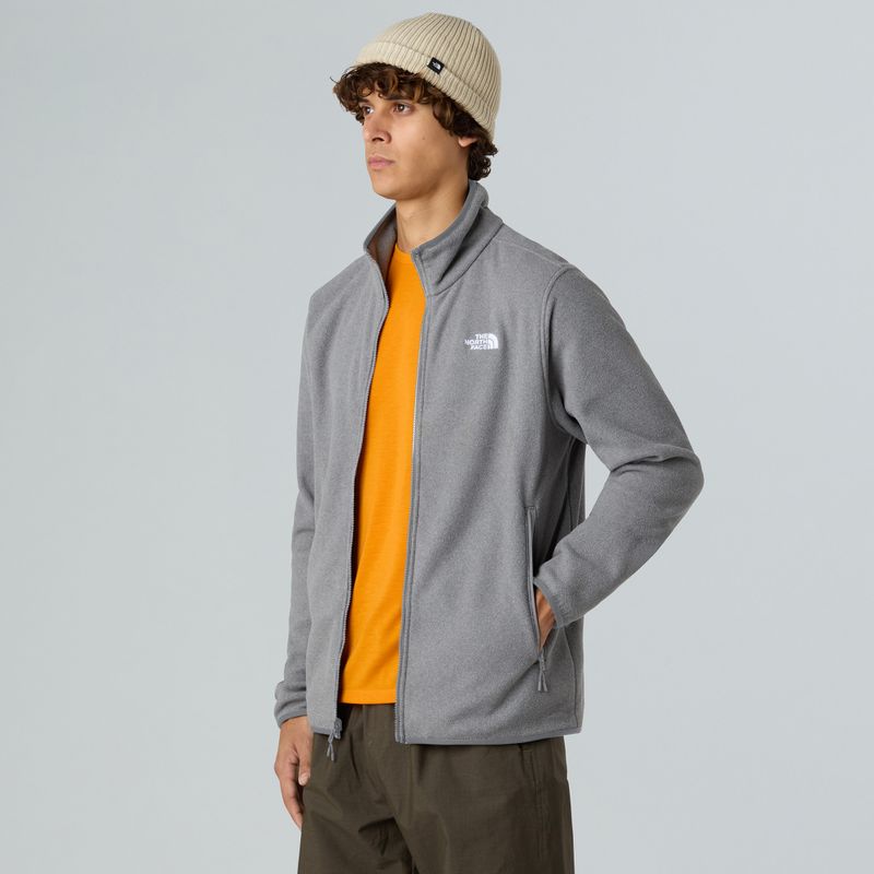 Bluza polarowa męska The North Face Glacier Fleece mid grey heather 4