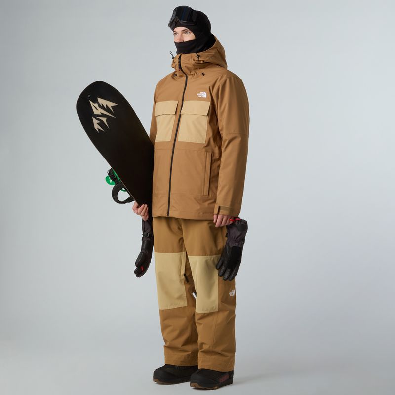 Kurtka snowboardowa męska The North Face Fourbarrel Triclimate utility brown/khaki 2