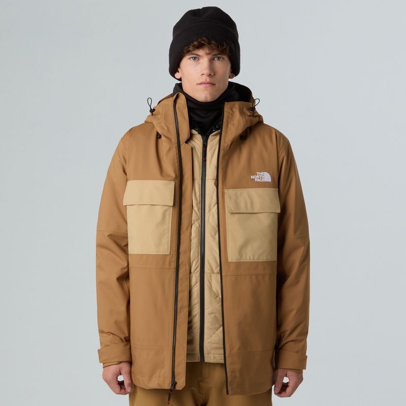 Kurtka snowboardowa męska The North Face Fourbarrel Triclimate utility brown/khaki 4