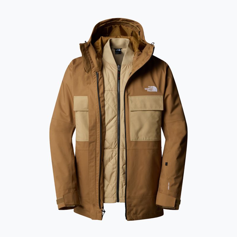 Kurtka snowboardowa męska The North Face Fourbarrel Triclimate utility brown/khaki 8