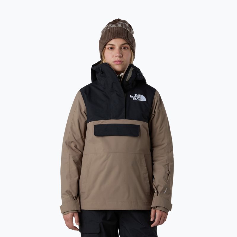 Kurtka narciarska damska The North Face Driftview Anorak mocha brown/black