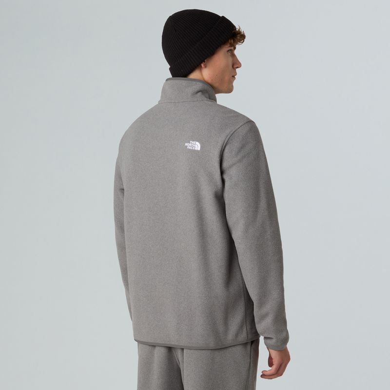 Bluza polarowa męska The North Face Glacier Fleece 1/4 Zip mid grey heather 3