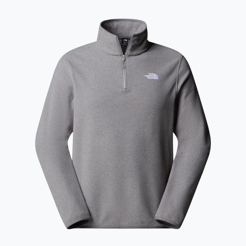 Bluza polarowa męska The North Face Glacier Fleece 1/4 Zip mid grey heather 4