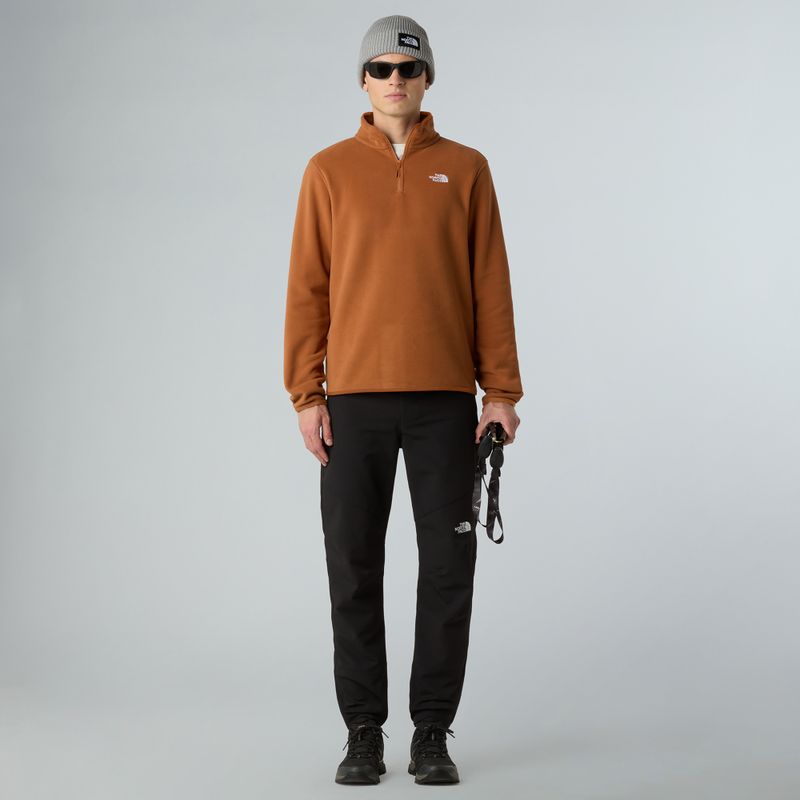 Bluza polarowa męska The North Face Glacier Fleece 1/4 Zip burnt umber 2
