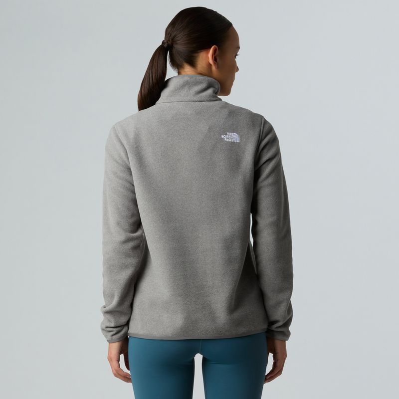 Bluza polarowa damska The North Face Glacier Fleece 1/4 Zip mid grey heather 3