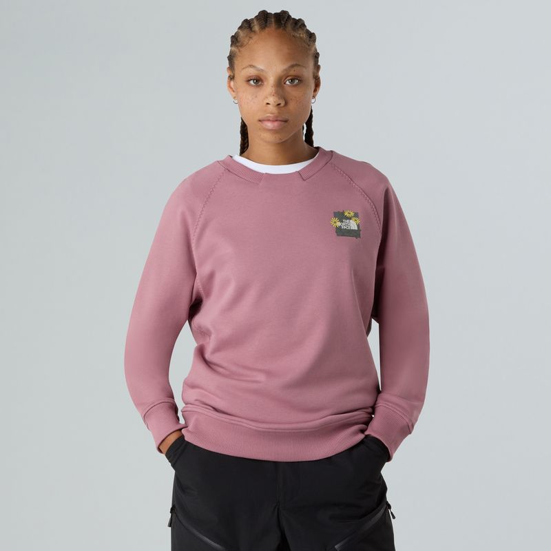 Bluza damska The North Face Connect Relaxed Crew Graphic nostalgia rose