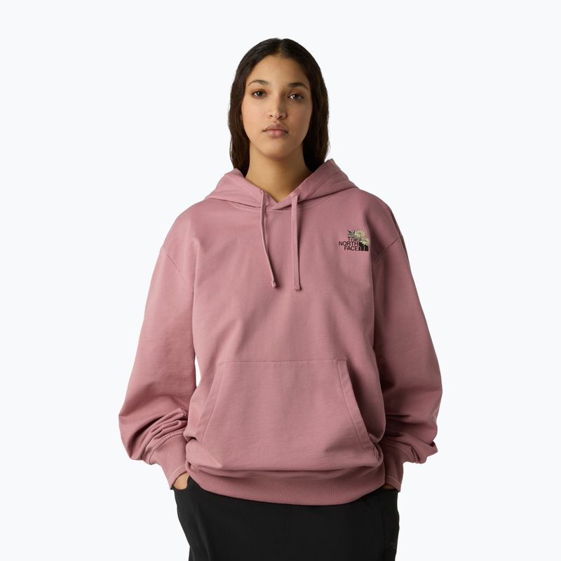 Bluza The North Face Flower Dome Relaxed Hooded GPH nostalgia rose 3