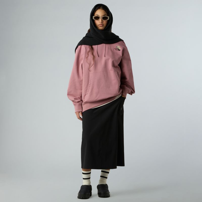 Bluza The North Face Flower Dome Relaxed Hooded GPH nostalgia rose 4