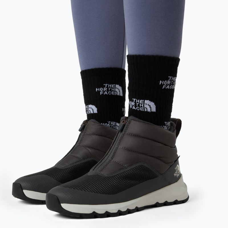 Śniegowce damskie The North Face Thermoball Progressive Zip II Wp anthracite grey/white ash 6