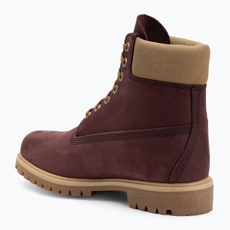 Buty męskie Timberland Premium 6 Inch Lace Up Waterproof burgundy nubuck 3