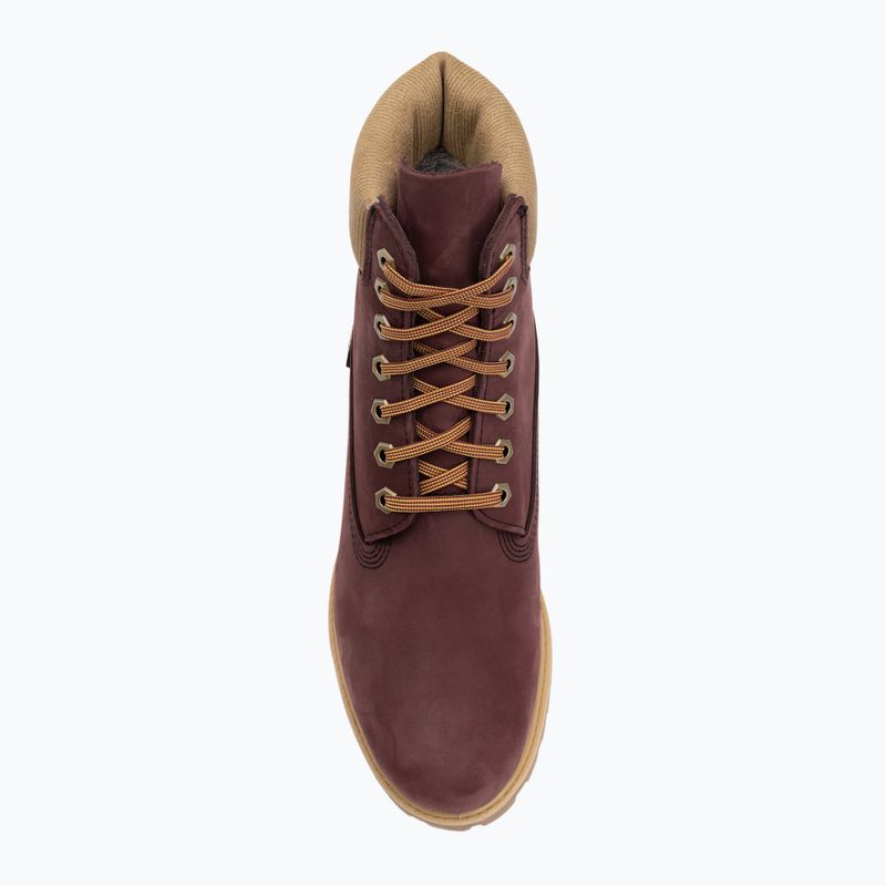 Buty męskie Timberland Premium 6 Inch Lace Up Waterproof burgundy nubuck 5