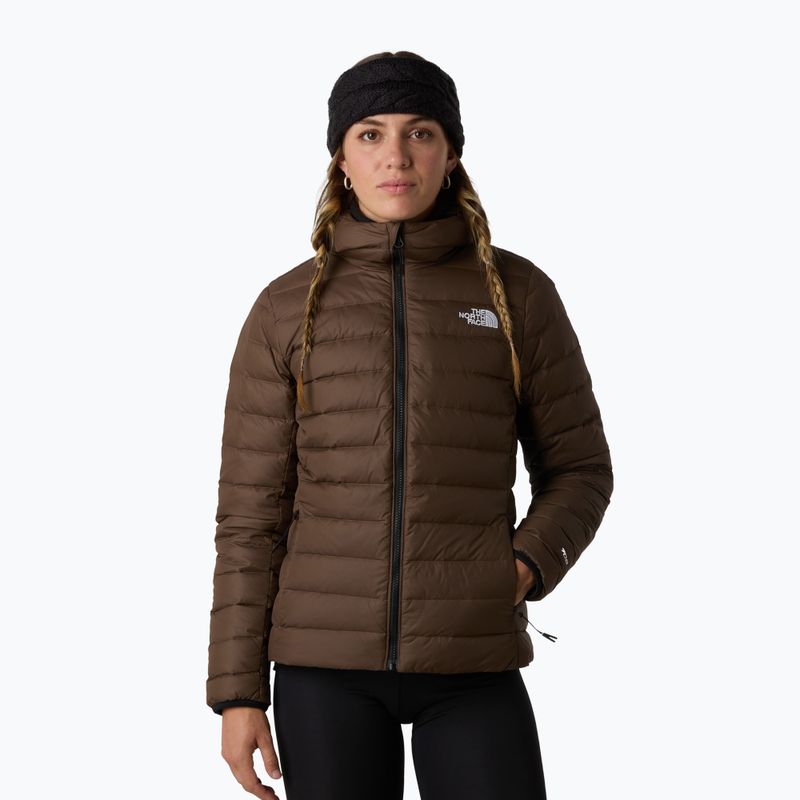 Kurtka puchowa damska The North Face Down Hooded smokey brown 4