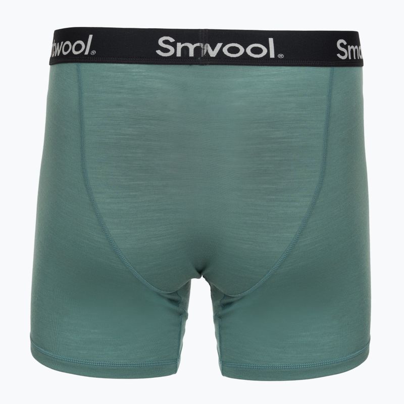 Bokserki termoaktywne męskie Smartwool Everyday Merino Boxer Brief Boxed black dusty teal 2