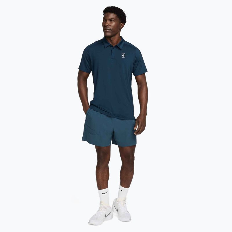 Koszulka polo tenisowa męska Nike Court Dri-Fit Advantage armory navy/white/white 2