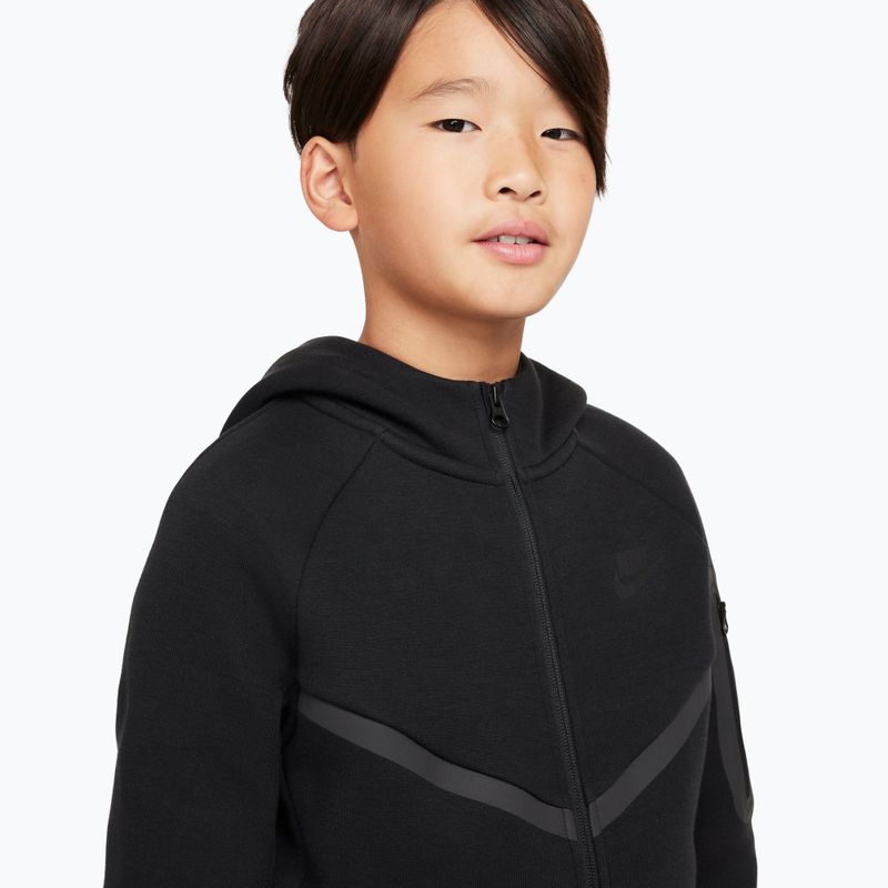 Bluza dziecięca Nike Sportswear Tech Fleece Full Zip black/black/black 4