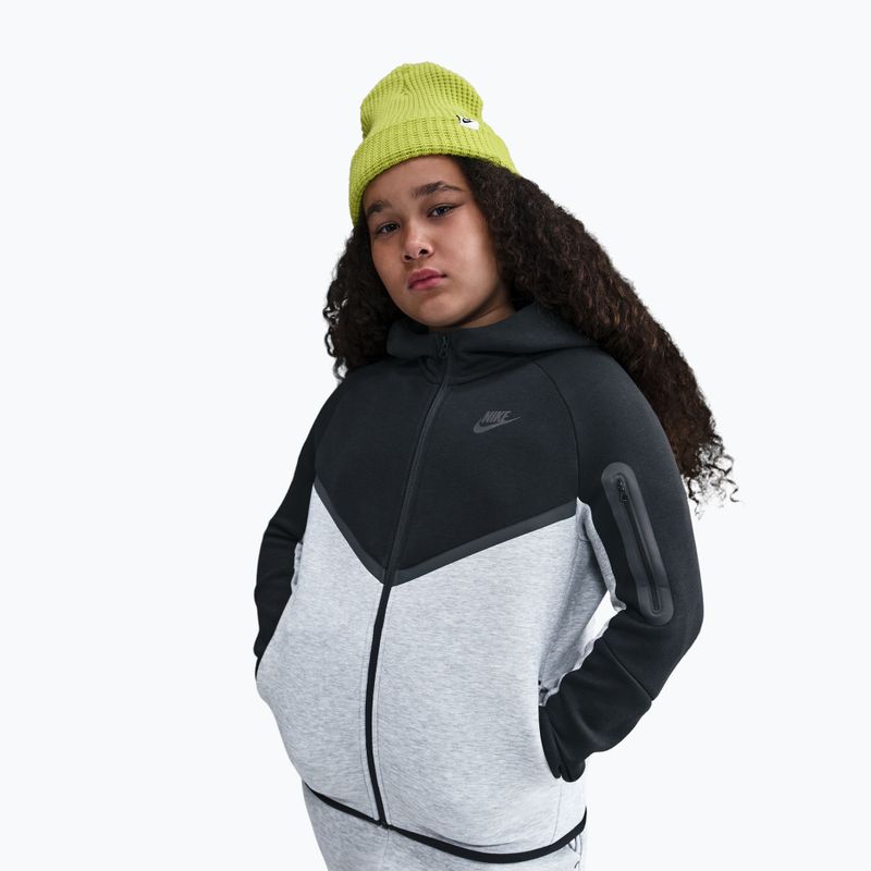 Bluza dziecięca Nike Sportswear Tech Fleece Full-Zip dark grey heather/black/black/black