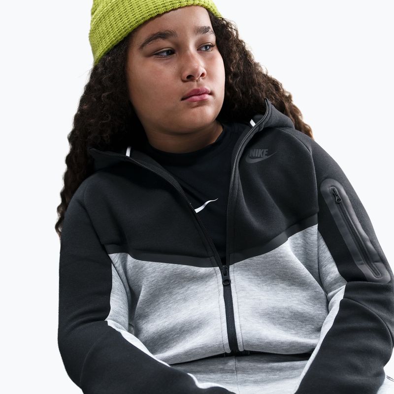 Bluza dziecięca Nike Sportswear Tech Fleece Full-Zip dark grey heather/black/black/black 4