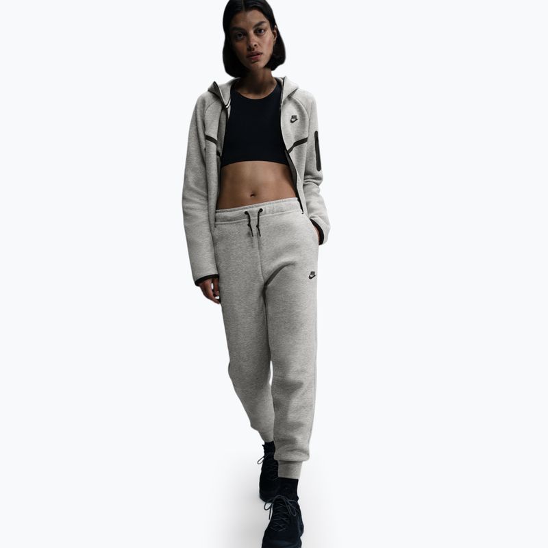 Spodnie damskie Nike Sportswear Tech Fleece Mid-Rise dark grey heather/black 2