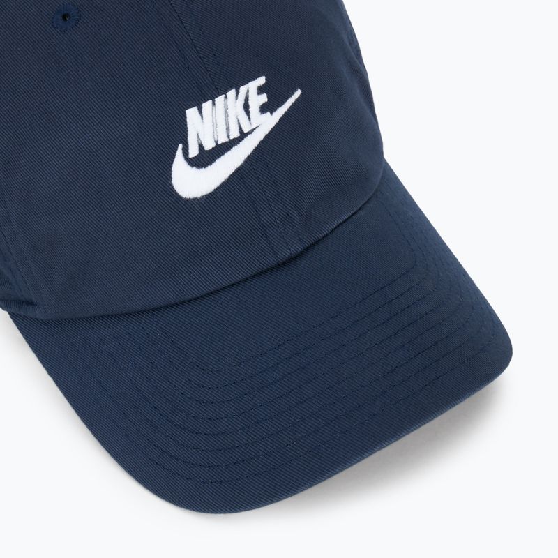 Czapka z daszkiem Nike Club Unstructured Futura Wash obsidian/white 3