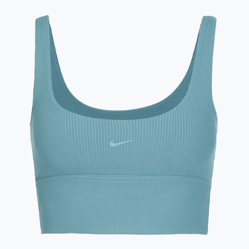 Biustonosz treningowy Nike Zenvy Rib Light Support smokey blue/white