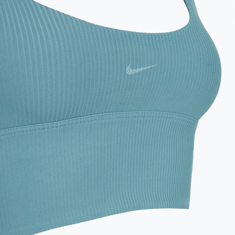 Biustonosz treningowy Nike Zenvy Rib Light Support smokey blue/white 3
