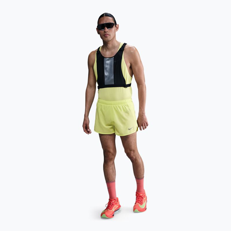 Spodenki do biegania męskie Nike Fast Dri-Fit Brief Lined 3" light lemon twist/black 2