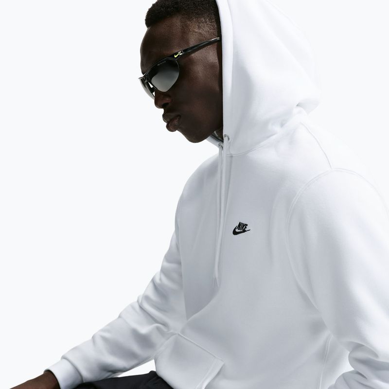 Bluza męska Nike Club Pullover Hoodie white/white/black 4