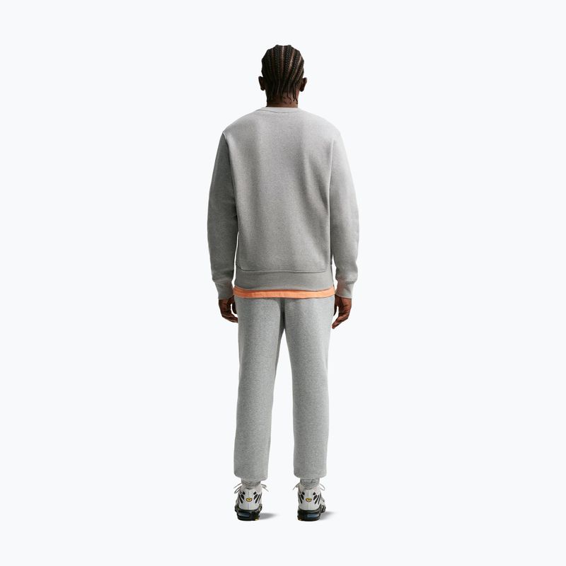 Spodnie męskie Nike Club Cuffed Brushed dark grey heather/light smoke grey/white 3