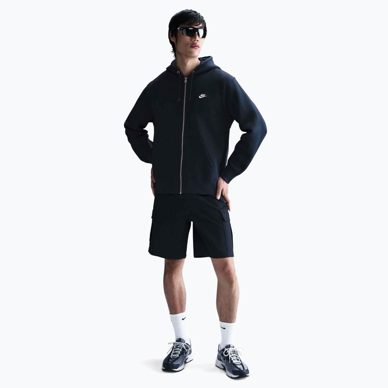 Bluza męska Nike Club Full Zip Hoodie obsidian/obsidian/white 2