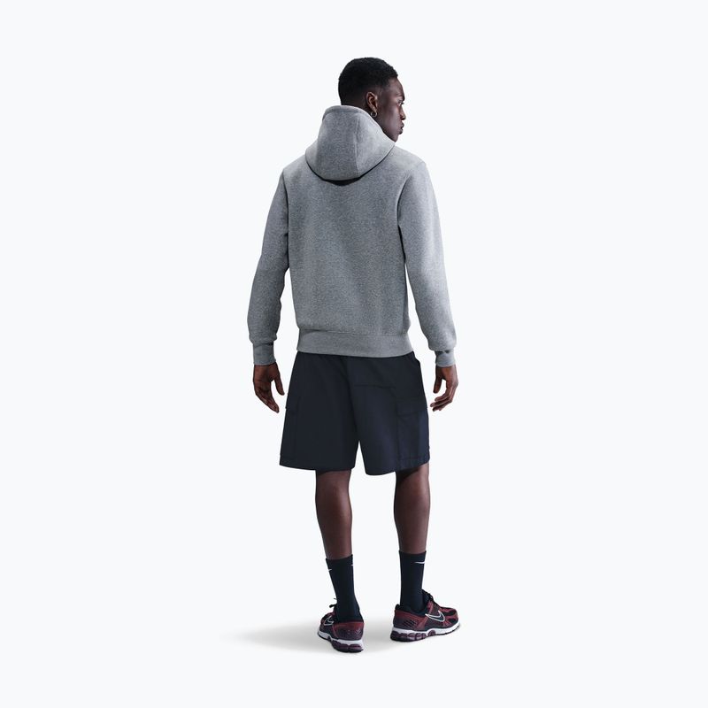 Bluza męska Nike Club Pullover Hoodie dark grey heather/light smoke grey/white 3