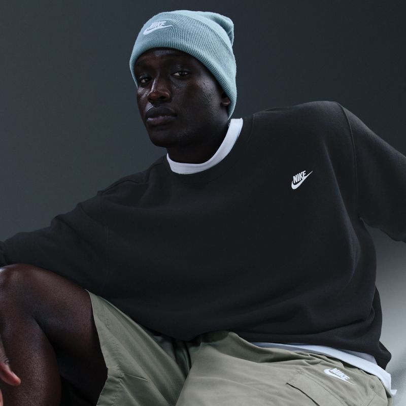 Bluza męska Nike Club Fleece Crew black/white 5