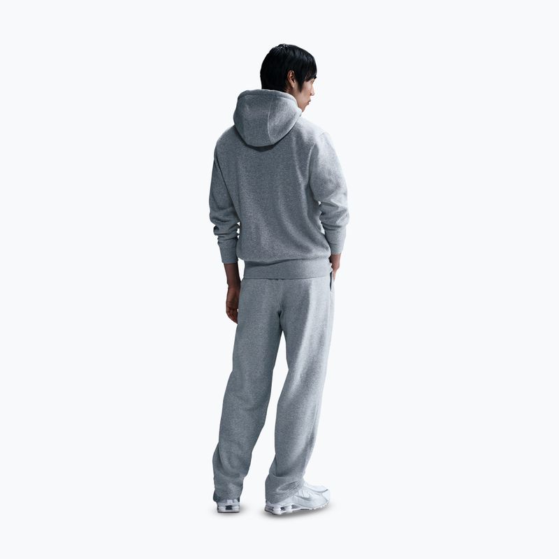 Bluza męska Nike Club Full Zip Hoodie dark grey heather/light smoke grey/white 3