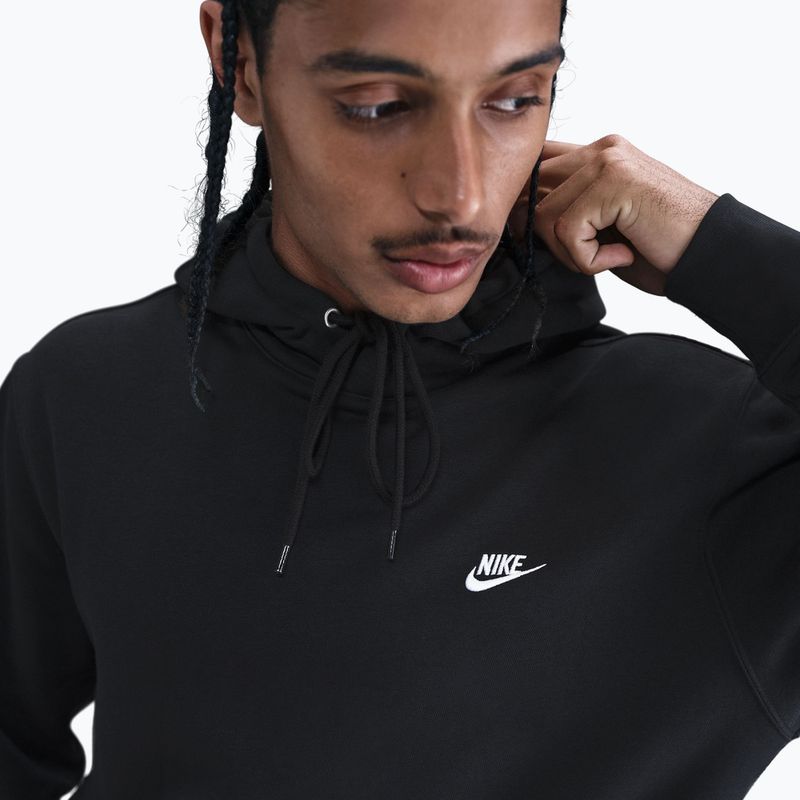 Bluza męska Nike Club Pullover Hoodie black/black/white 5