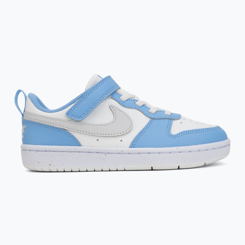 Buty dziecięce Nike Court Borough Low Recraft summit white/cobalt pulse/vast grey 2