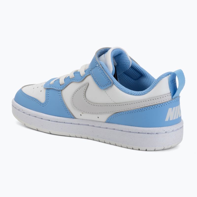 Buty dziecięce Nike Court Borough Low Recraft summit white/cobalt pulse/vast grey 3
