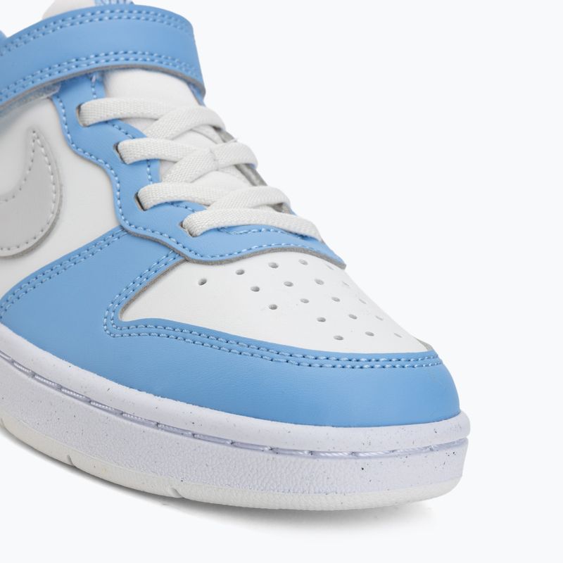 Buty dziecięce Nike Court Borough Low Recraft summit white/cobalt pulse/vast grey 7