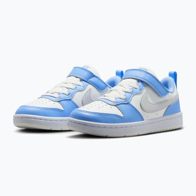 Buty dziecięce Nike Court Borough Low Recraft summit white/cobalt pulse/vast grey 3