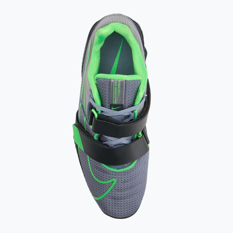 Buty do podnoszenia ciężarów Nike Romaleos 4 ashen slate/green strike/anthracite 5