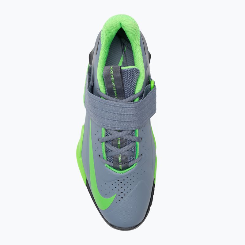 Buty do podnoszenia ciężarów Nike Savaleos ashen slate/green strike/anthracite 5