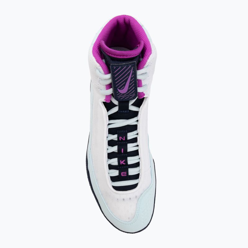 Buty zapaśnicze Nike Inflict 4 white/hyper violet/glacier blue/obsidian 5