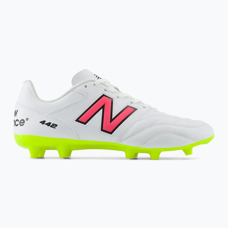 Buty piłkarskie męskie New Balance 442's Academy V2 FG white/lime 9