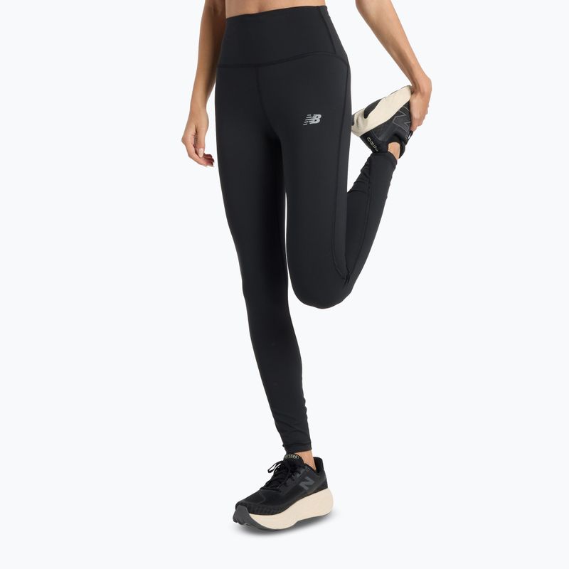 Legginsy do biegania damskie New Balance Harmony High Rise black 5