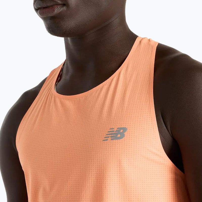 Koszulka do biegania męska New Balance Race Day Ultra Light Singlet hotmango 4