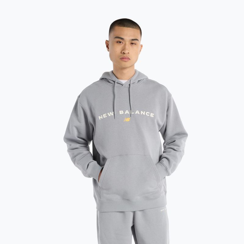 Bluza męska New Balance Reimagine Fleece Hraphic Hoody slategrey